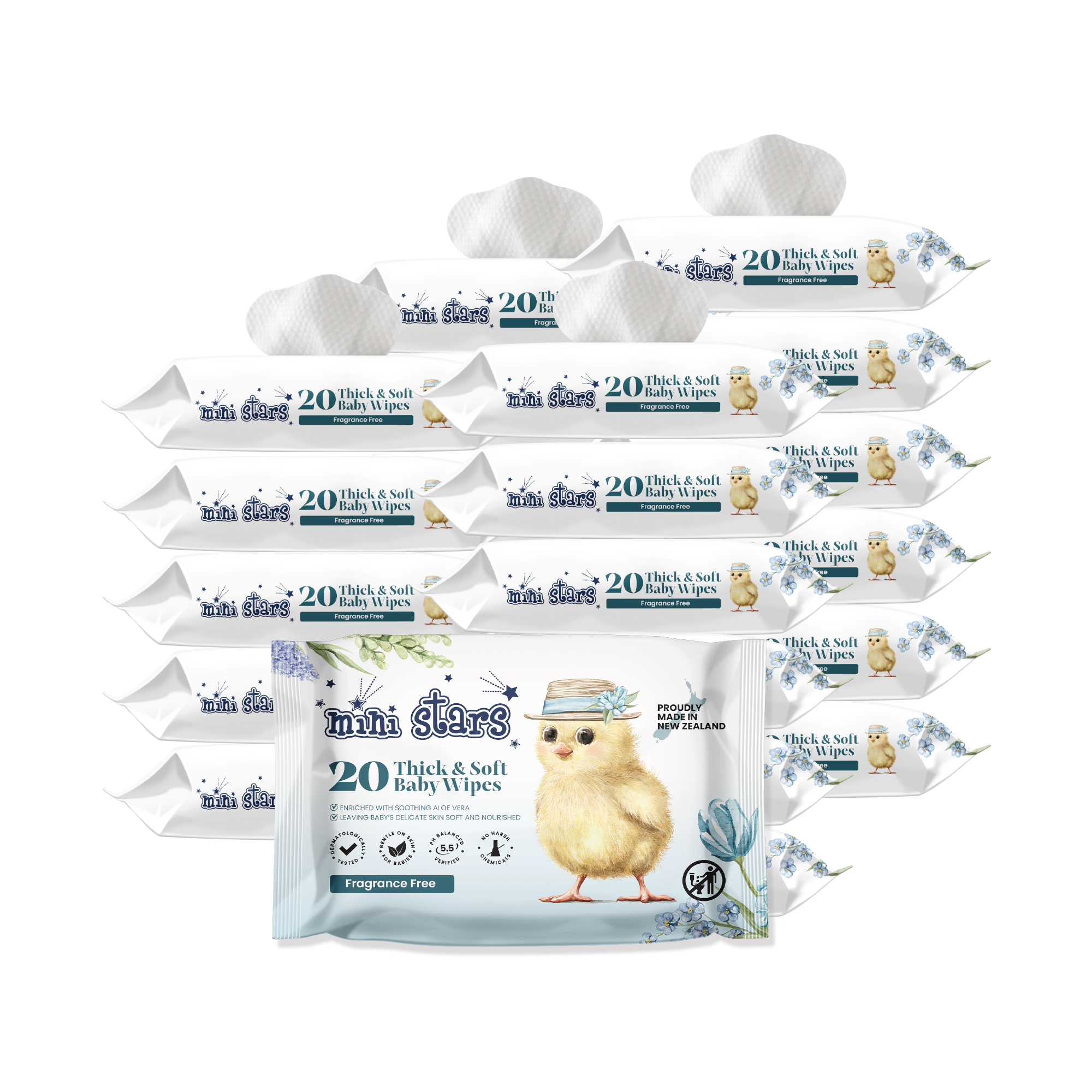 24-Pack Thick & Soft Baby Wipes 20s (Fragrance-Free)