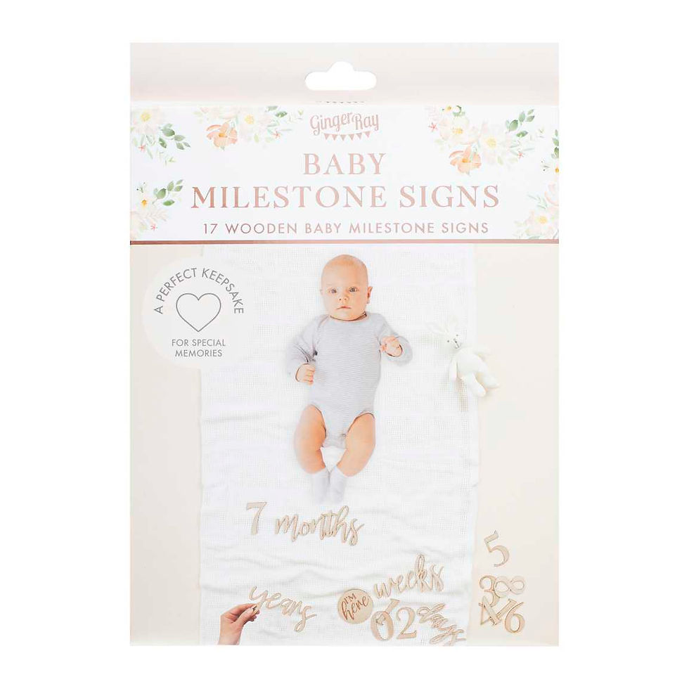 Thumbnail: Wooden Pregnancy & Baby Milestone Signs