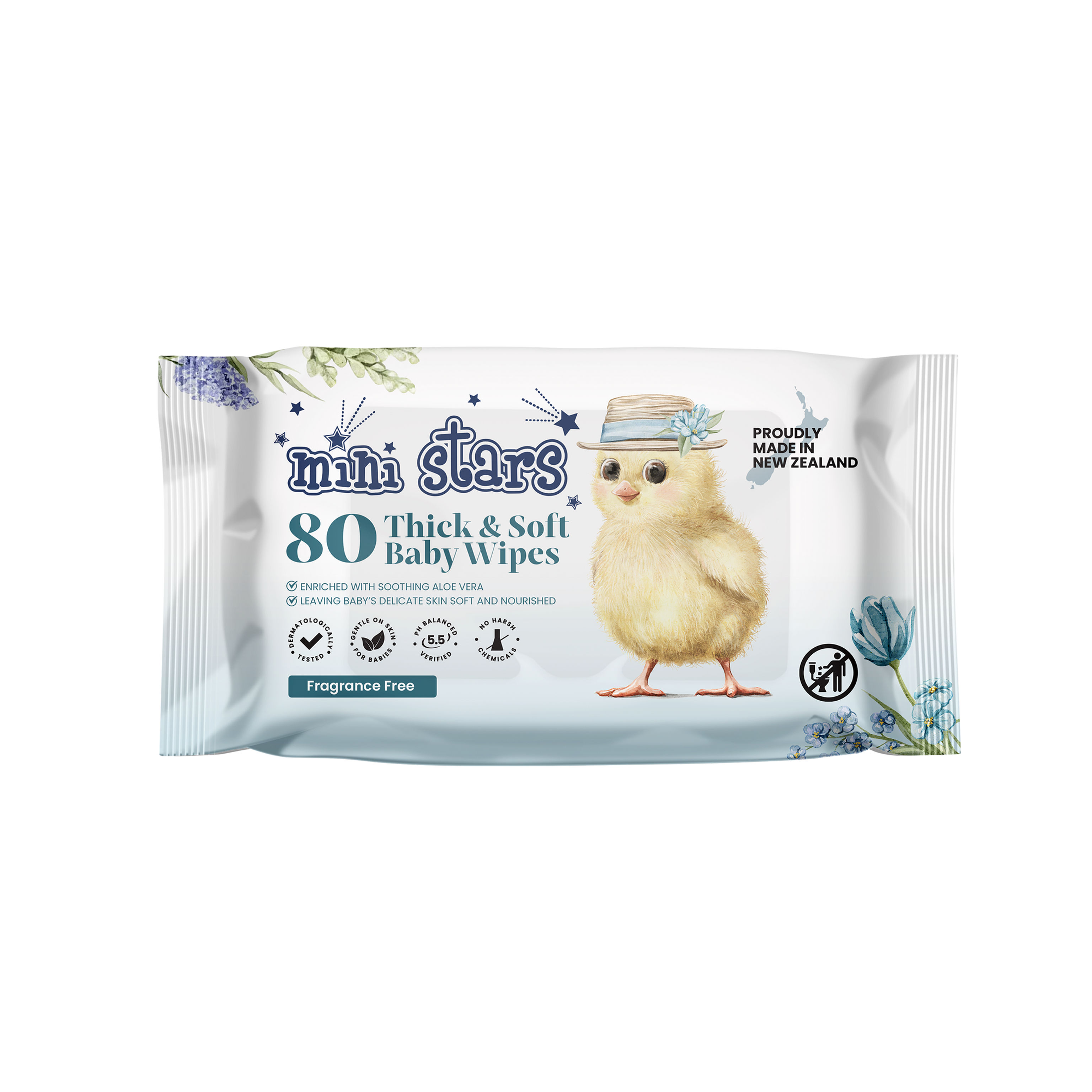 Thick & Soft Baby Wipes 80s (Fragrance-Free)