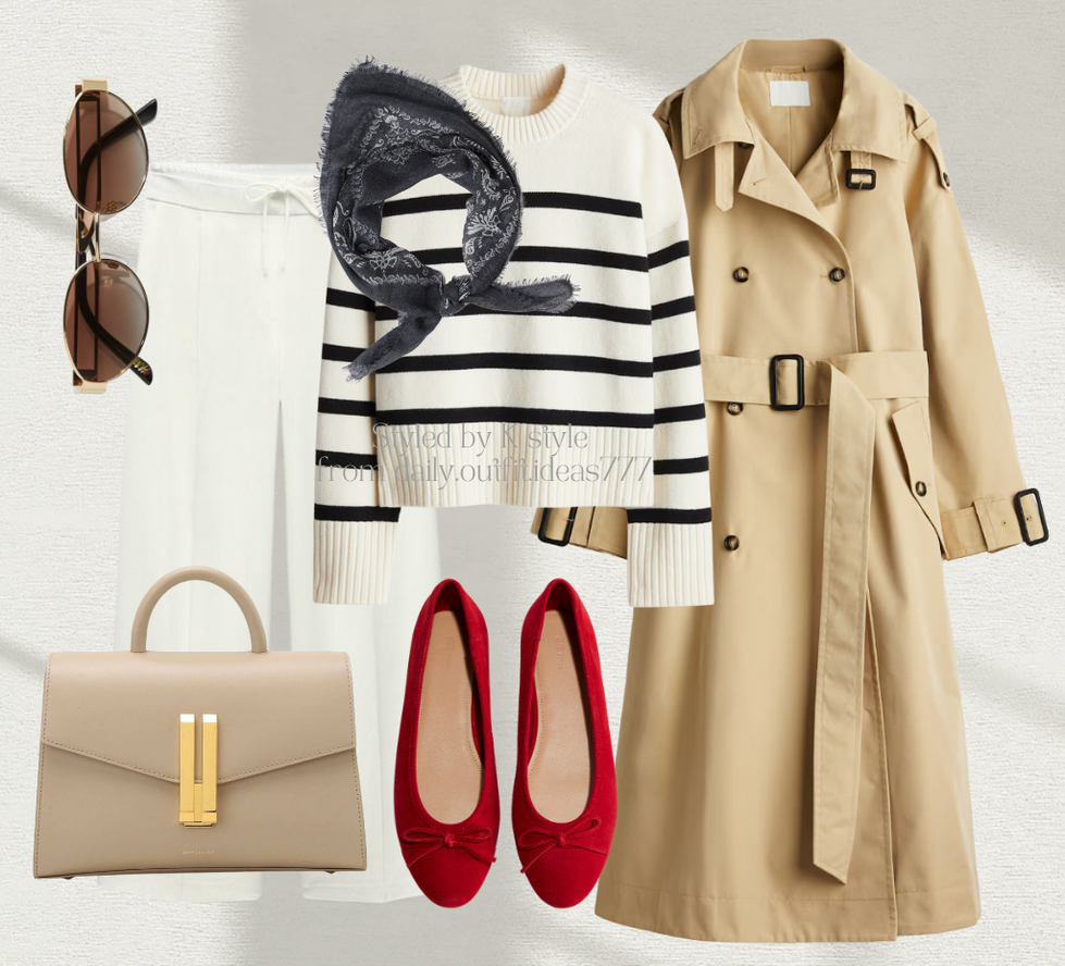 Red Ballet Flat & Stripe