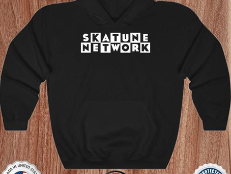 Skatune network classic logo black shirt