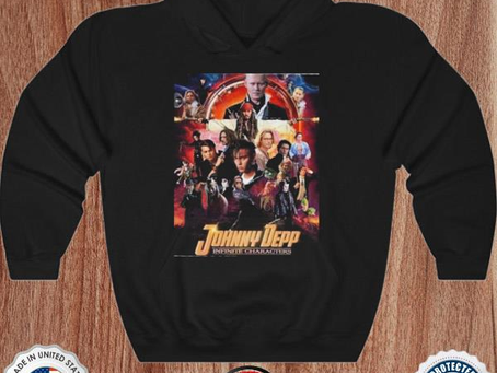 Johnny depp infinite characters we love you johnny depp shirt