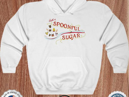 Mary poppins star dick van dyke wearing just a spoonful of sugar shirt