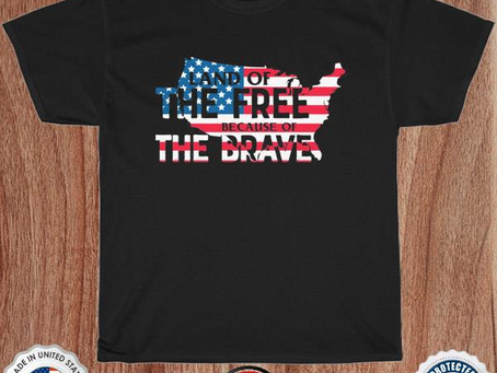 Land of the free brave powerful 4th of july 2022 independence day quotes shirt