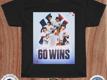 Mlb new york yankees first team to 60 wins shirt