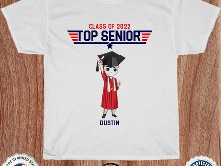 Class of 2022 Top Senior Dustin shirt
