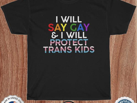 LGBT I will say gay and I will protect trans kids shirt