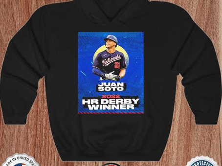 Juan soto wins the 2022 home run derby winner shirt