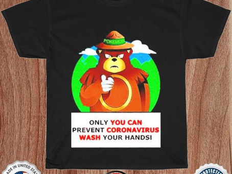 Pokemon ursaring only you can prevent coronavirus wash your hands shirt