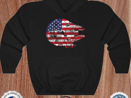 Mark Hamill Star Wars Millennium Falcon American Flag 2022 Tee Shirt