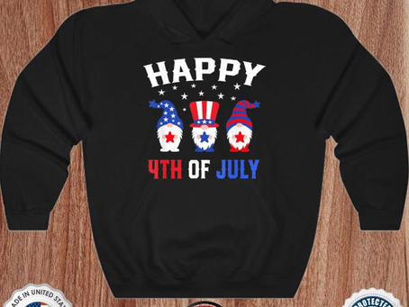 Happy 4th of july gnomes patriotic American flag cute gnomes shirt