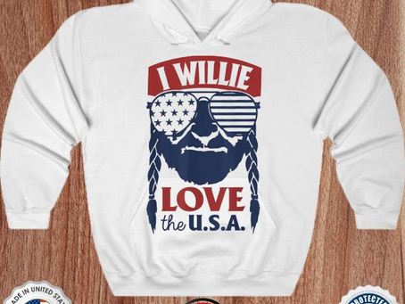 I Willie Love The USA Proud American 4th of July Tee Shirt