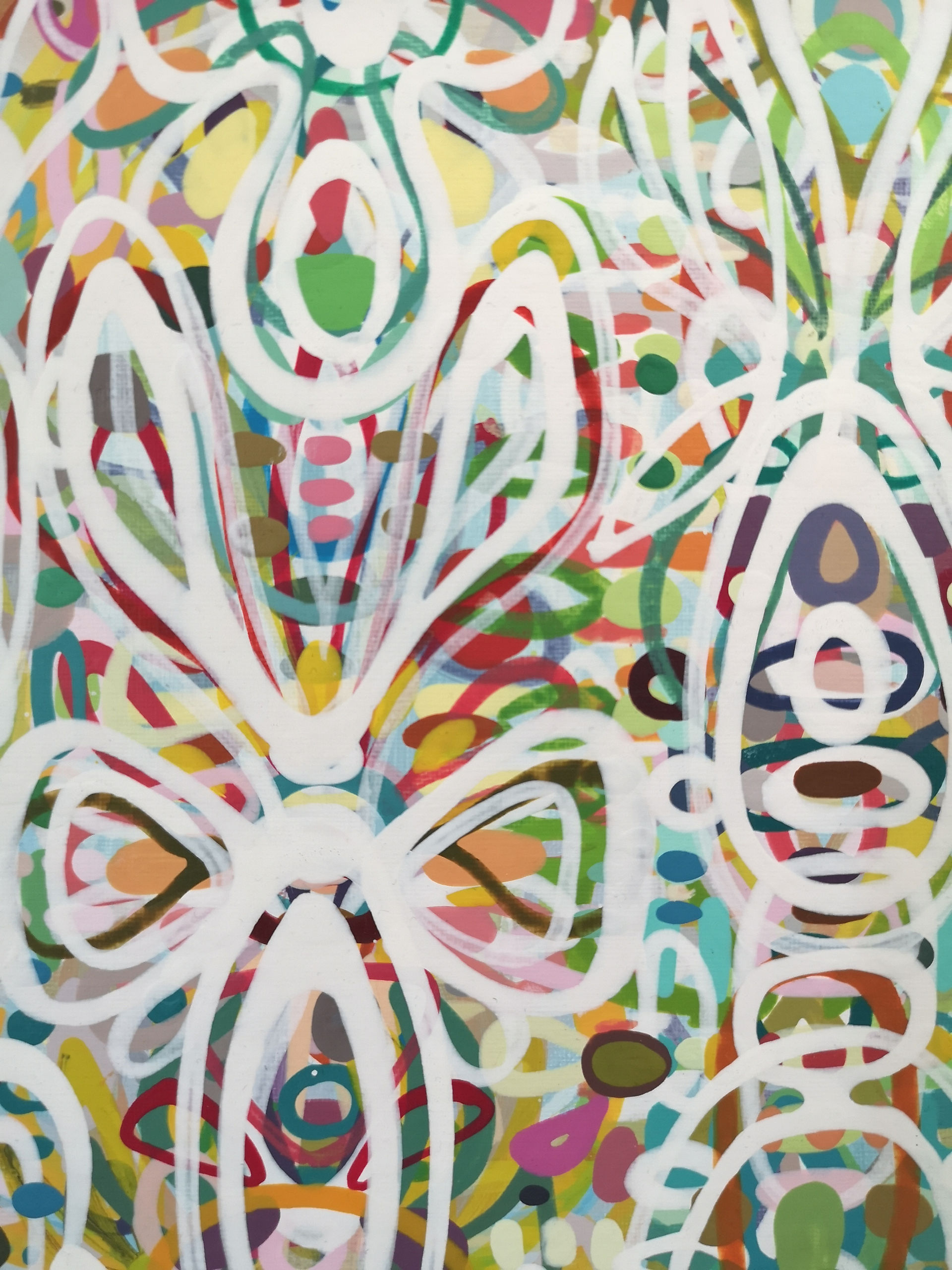 White Contours Flowers painting - MN-26-15 - Max Niederköppern - MANI 2026 - detail 10