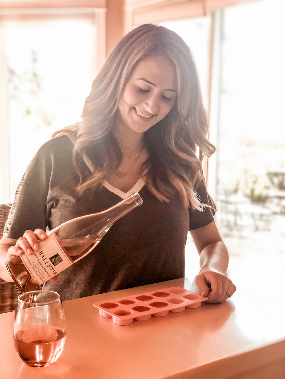 sonoma grape girl, audra tavelli, wine blogger, rosé ice cubes, keep your wine cold, cold rosé, #roséallday, balletto rosé, sonoma county rosé, russian river valley, russian river valley rosé of pinot noir, rosé of pinot noir