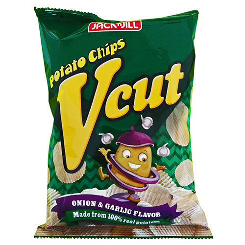 J&J Potato Chips Vcut onion Garlic 60gm Free Shipping