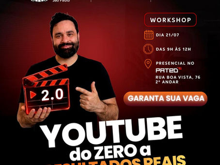workshop gratuito de youtube do Pateo76 para pequenos e médios empresários de São Paulo