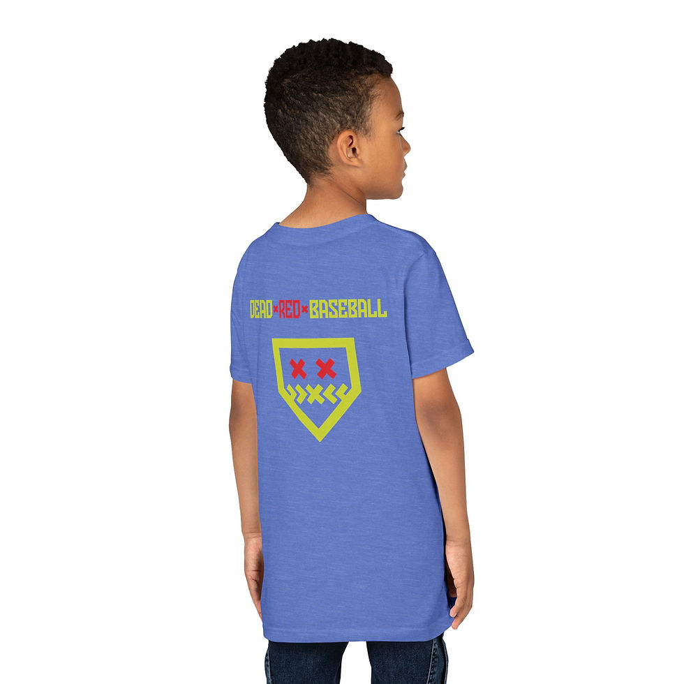 Thumbnail: Dead Red Baseball Youth Jersey Tee - Lime Logo