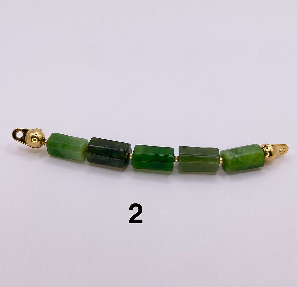 サムネイル： ロシア産のネフライト（軟玉翡翠）　ブレスレット