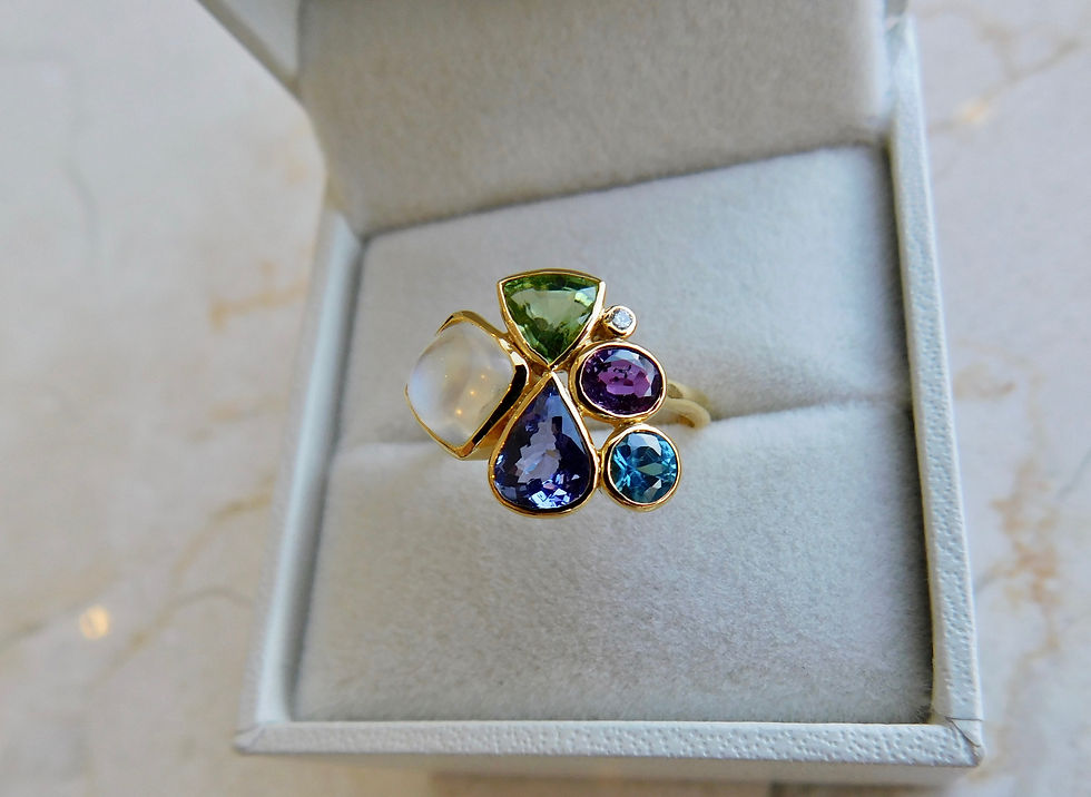 サムネイル： ランダムなマルチカラーのリング　１８k