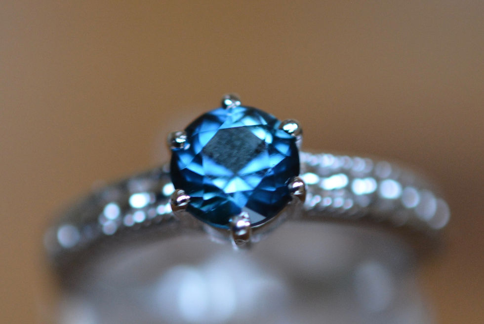 サムネイル： ナミビア産　0.７６ct　天然トルマリン　インディゴライトの指輪