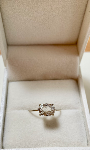 超レア トリフェーン イエロークンツァイト 10k リング 1．5ct 
