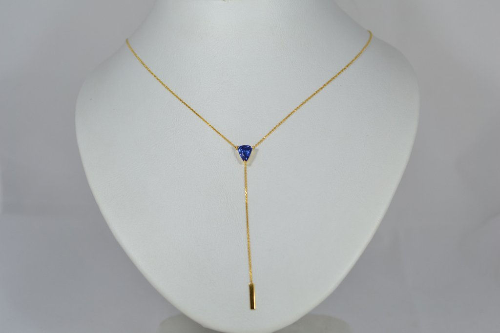 1.24ct サファイアネックレス 18k