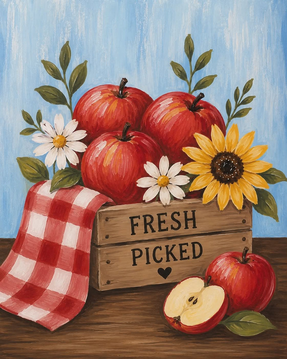 Wednesday Morning Makers: "Fresh Picked" Painting Class August 12th 10 AM $20 or $10 for Group Members