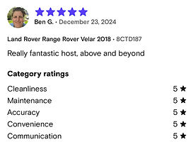 Client review 5 Stars