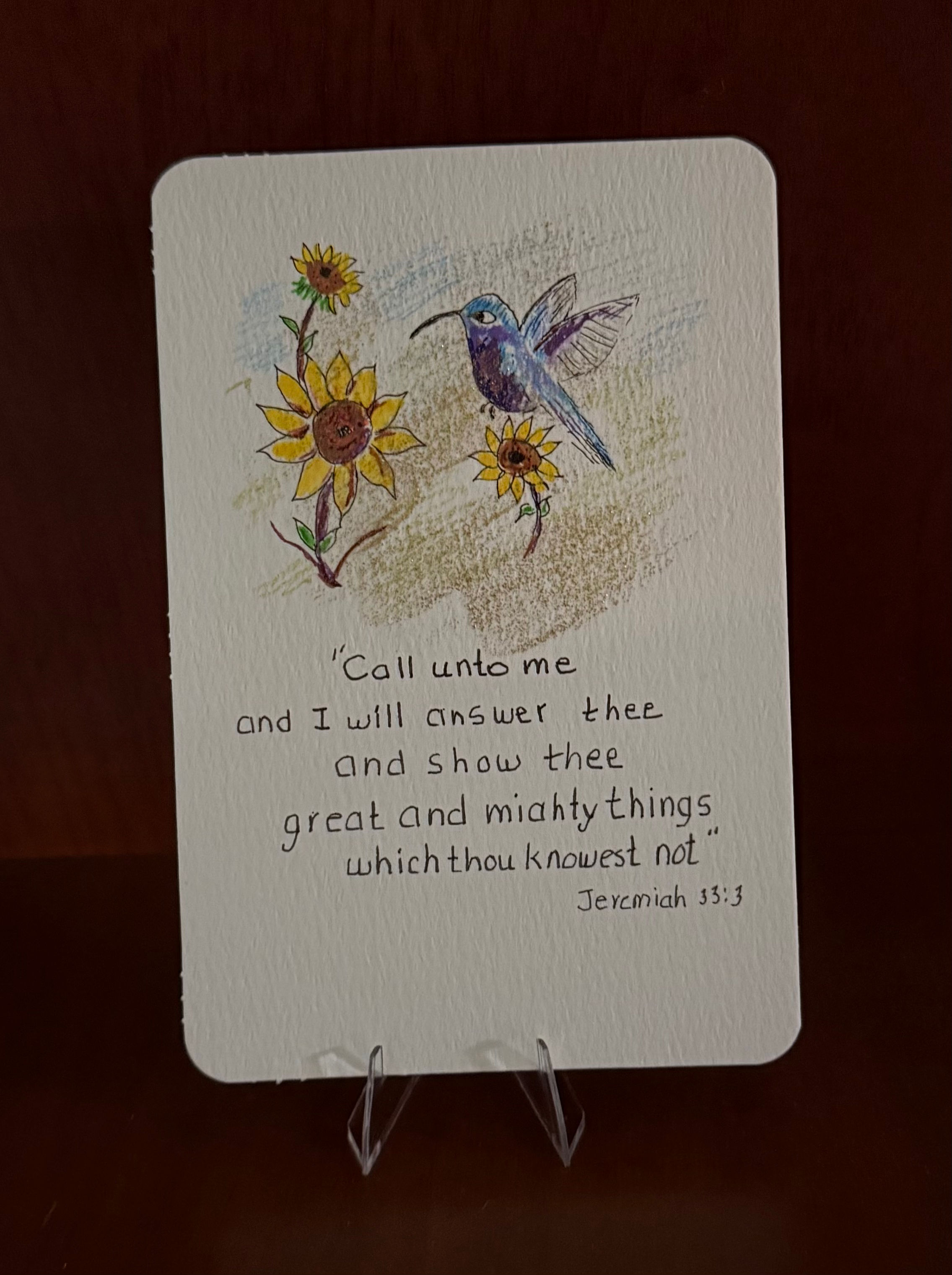Call unto me with hummingbird