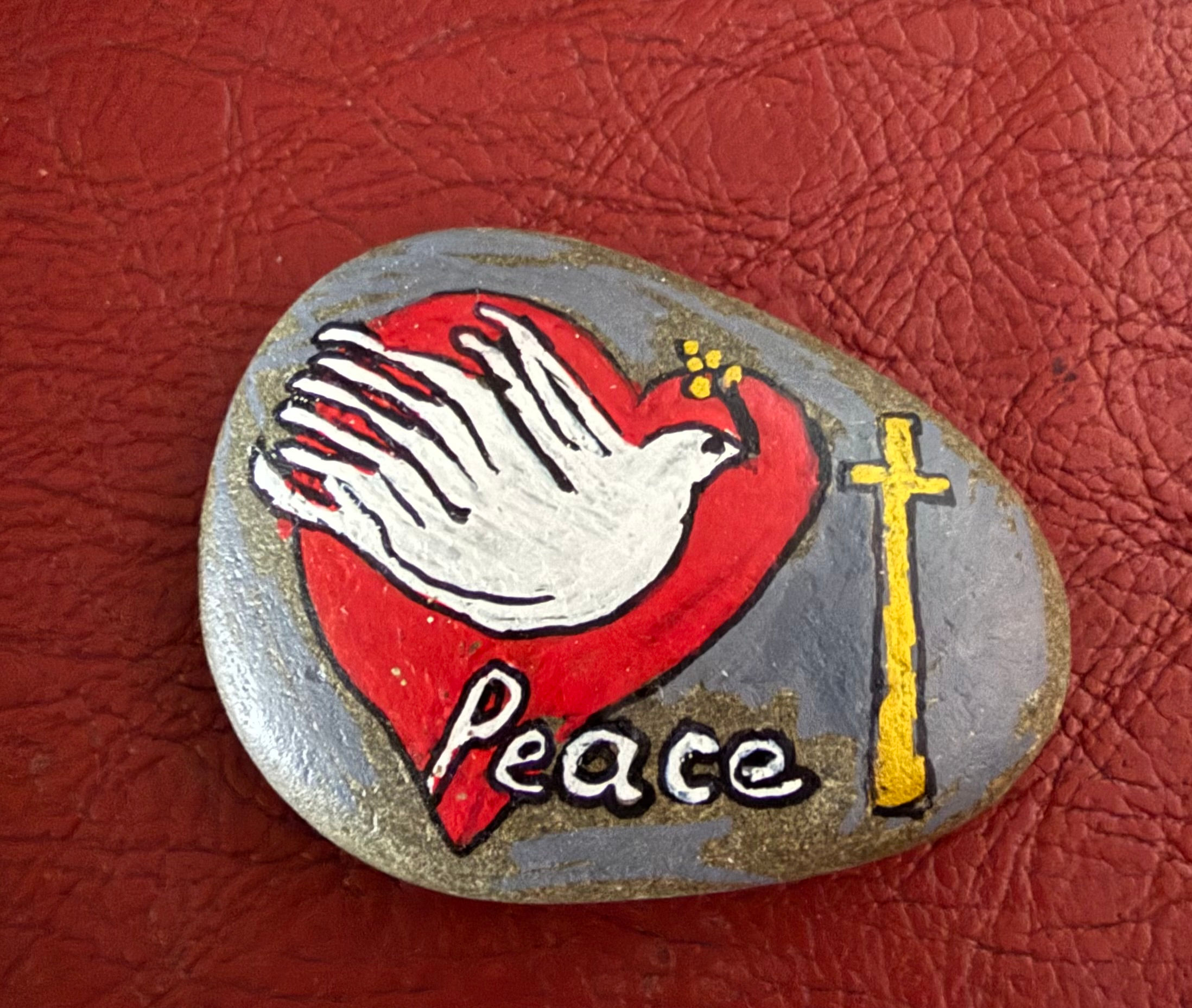 Dove of Peace Over Red Heart