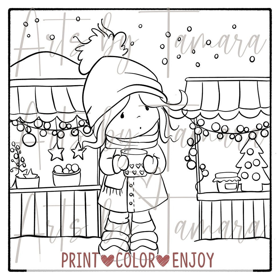 Thumbnail: Cute Christmas coloring pages – Print-Color-Enjoy