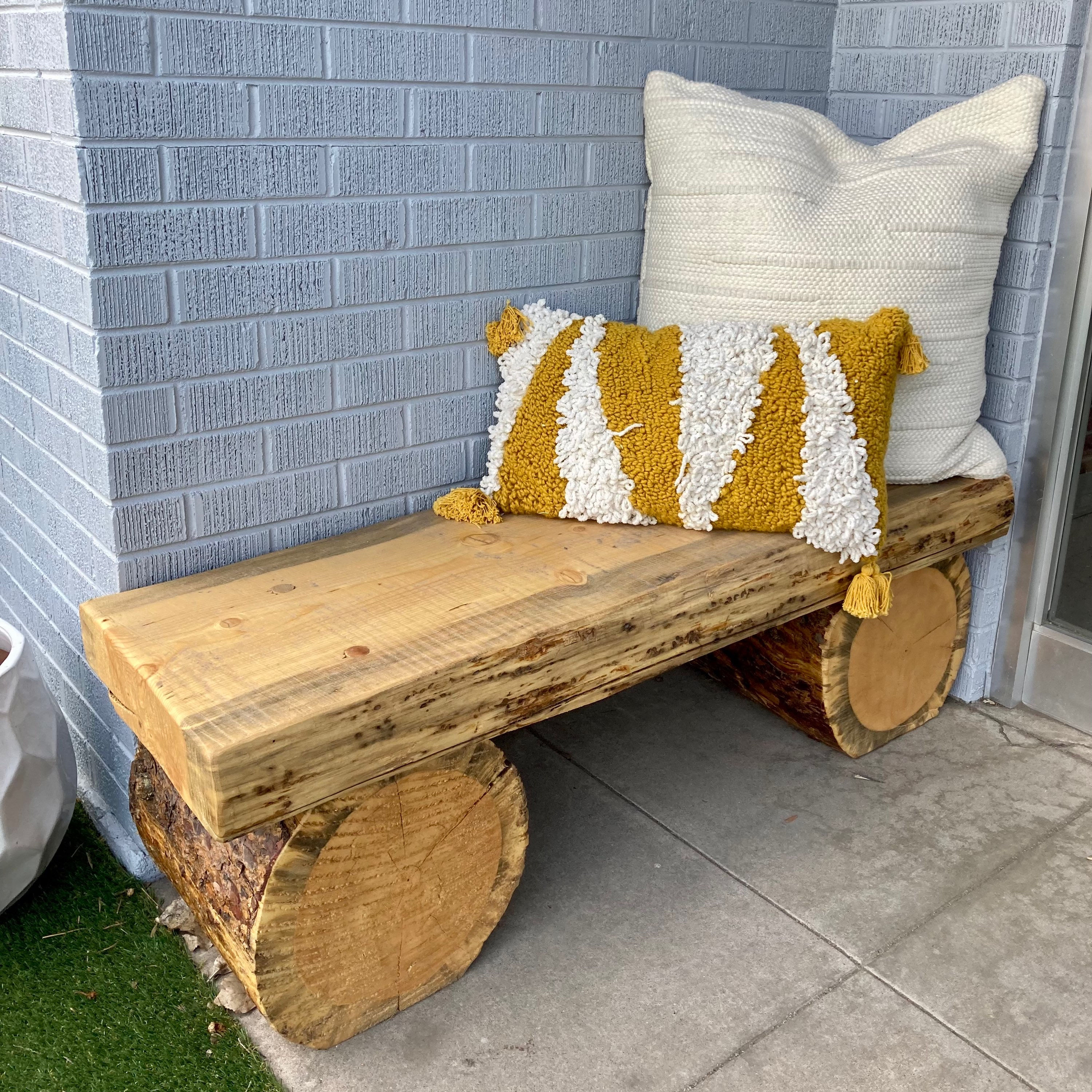 Exterior Log Bench