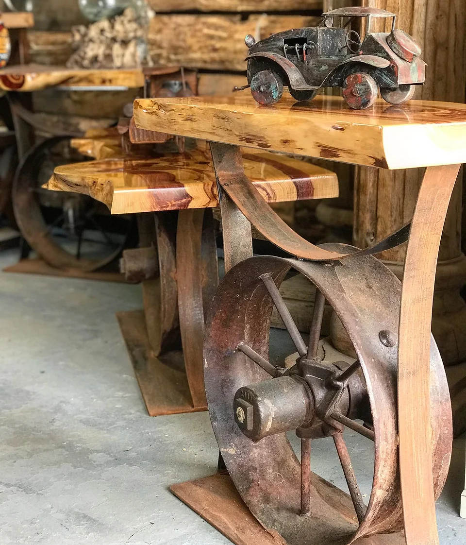 Wagon Wheel Coffee Table End Tables Justrustic