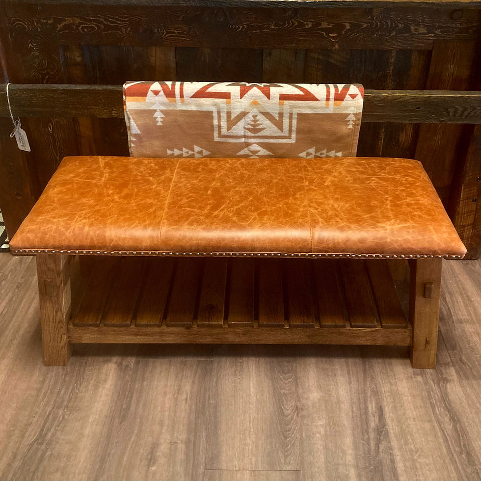 Thumbnail: 《 𝚊𝚕𝚊𝚖𝚘𝚜𝚊 》Leather Bench