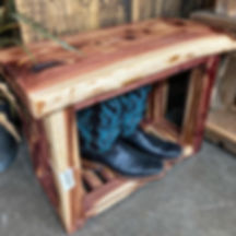 Cedar Boot Bench