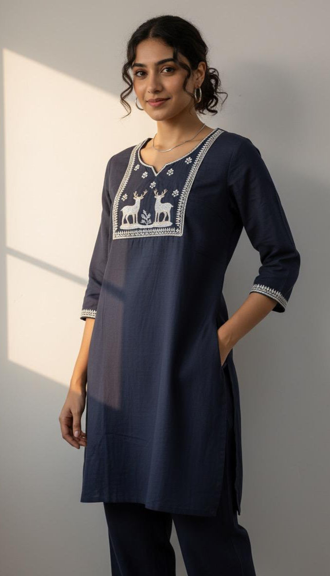 Thumbnail: ELEGANT NAVY BLUE VERTICAN CHHORD SET