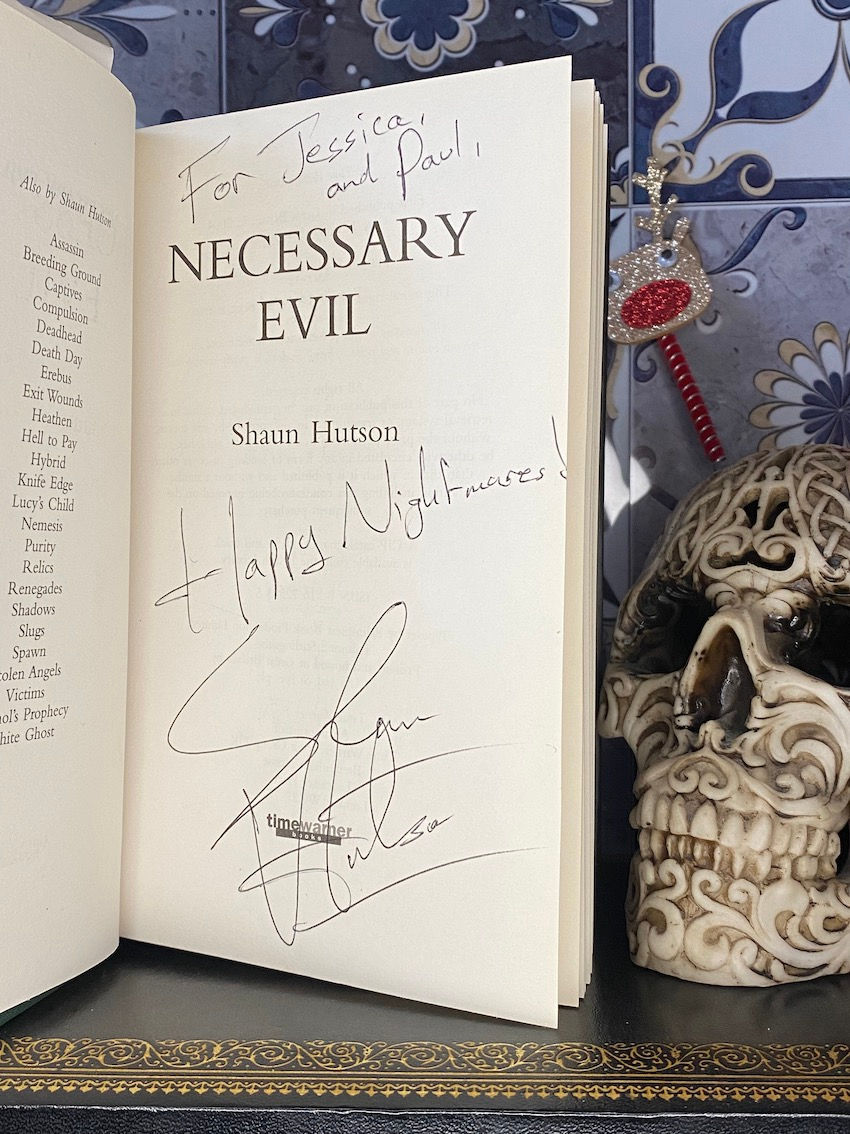 Thumbnail: Shaun Hutson - Necessary Evil - 2004 - SIGNED
