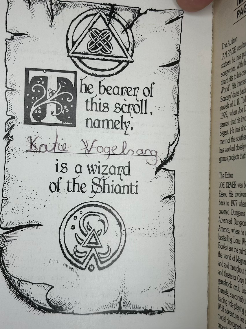 Thumbnail: Ian Page / Joe Dever - The World of Lone Wolf - Grey Star the Wizard - 1985