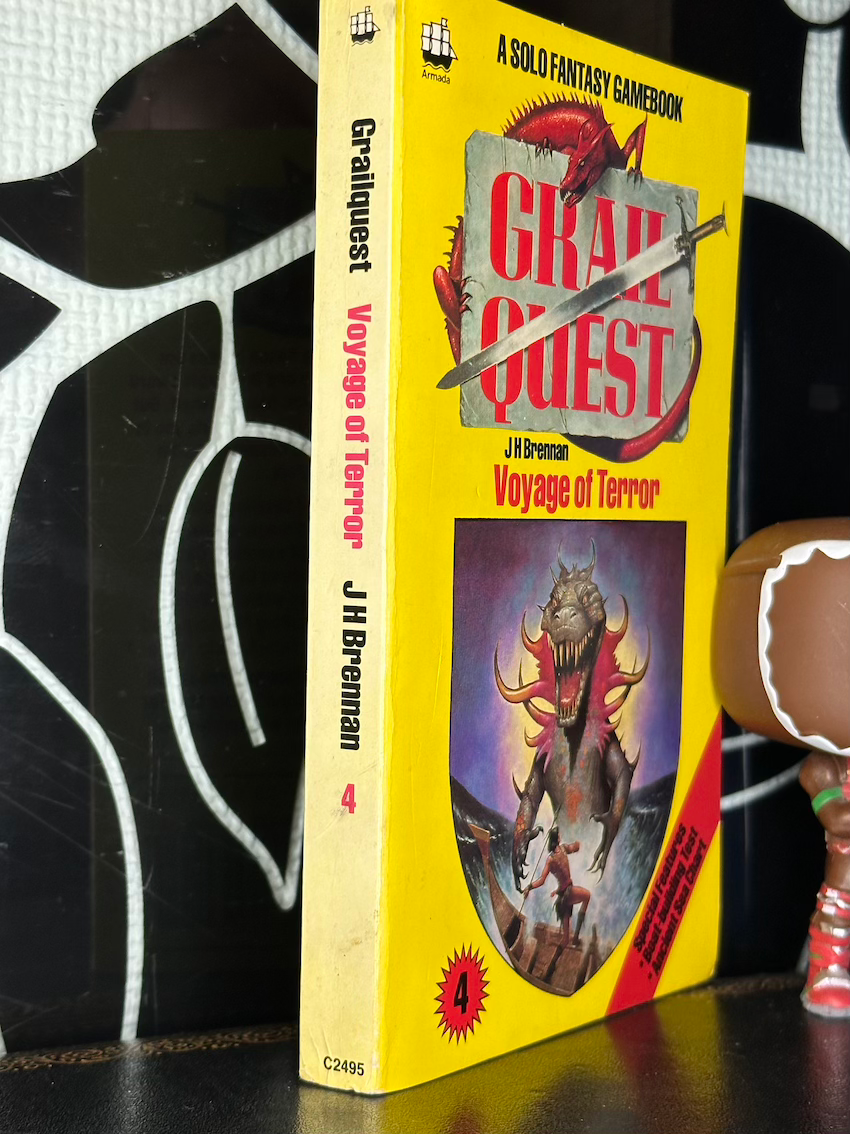 Thumbnail: J H Brennan - Grail Quest Gamebook 4 - Voyage of Terror - 1985