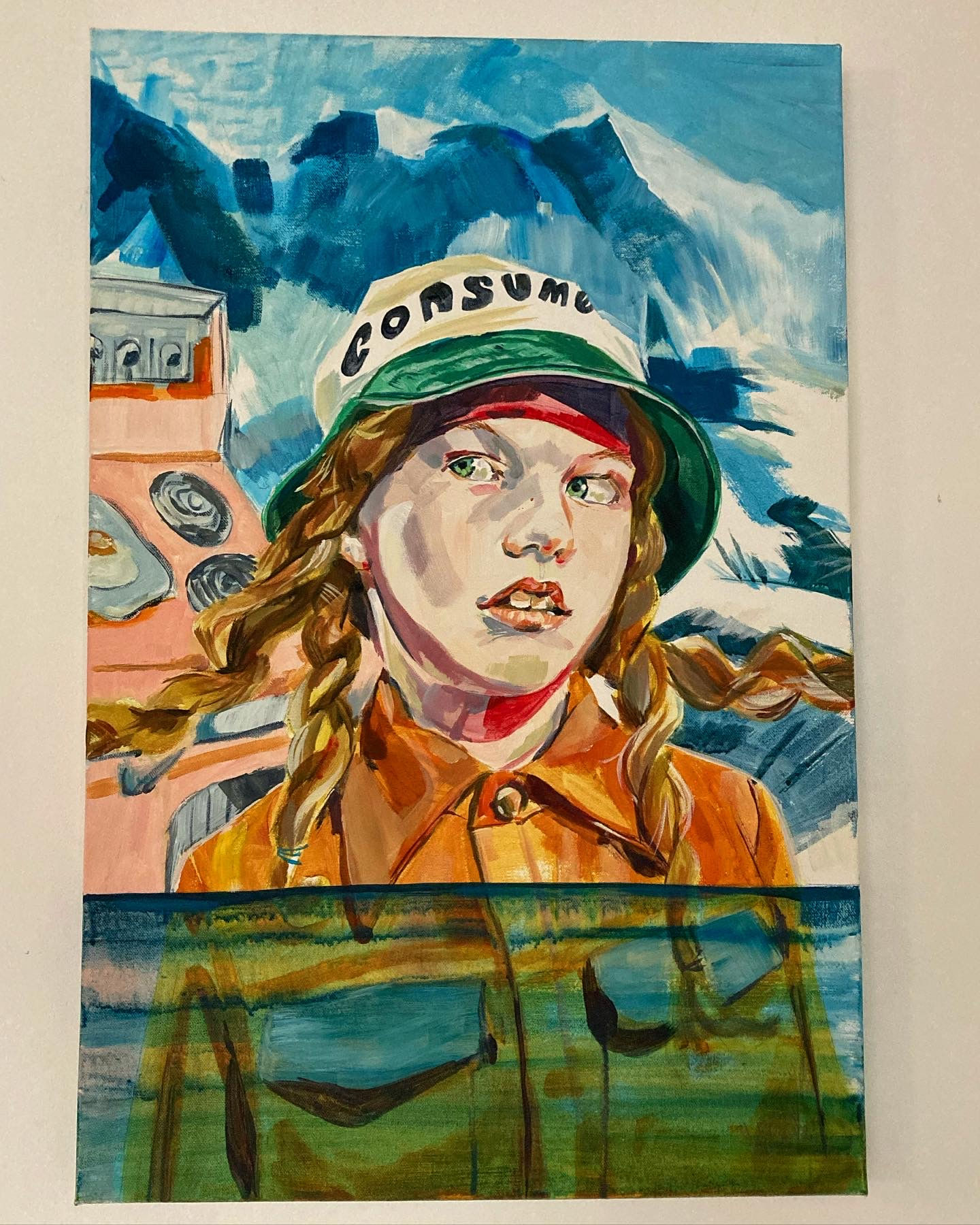 Water way to go original acrylic on canvas