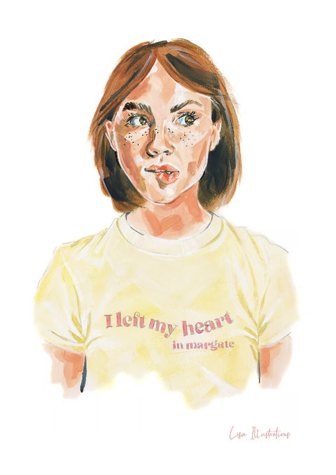 I left my heart in margate, margate art print. margate artist, illustration artist