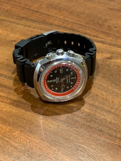 Miniature : Vintage Mortima Supadatomatic Patented Diver Watch 