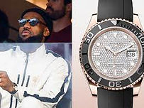Lebron James wearing his Diamond Rolex Yacht Master I