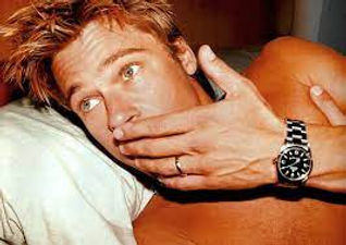 Brad Pitt with is Rolex Explorer