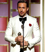 Ryan Gosling wearing a Vintage Rolex Air King 5500