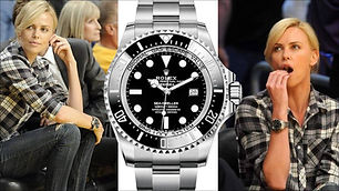 Charlize Theron wearing her Rolex Sea Dweller