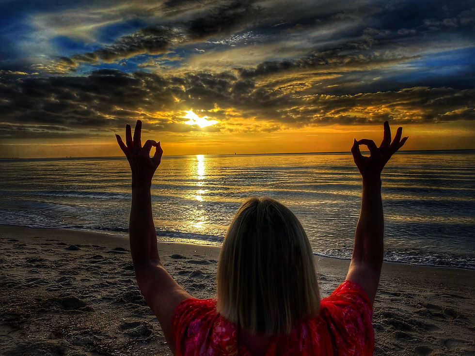 Chrissy Meditating at Safety Beach!