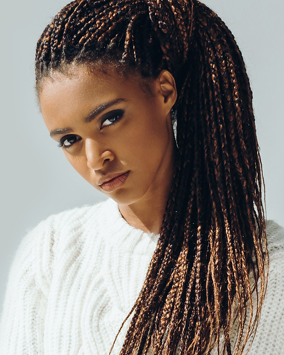 Girl with Micro Braids