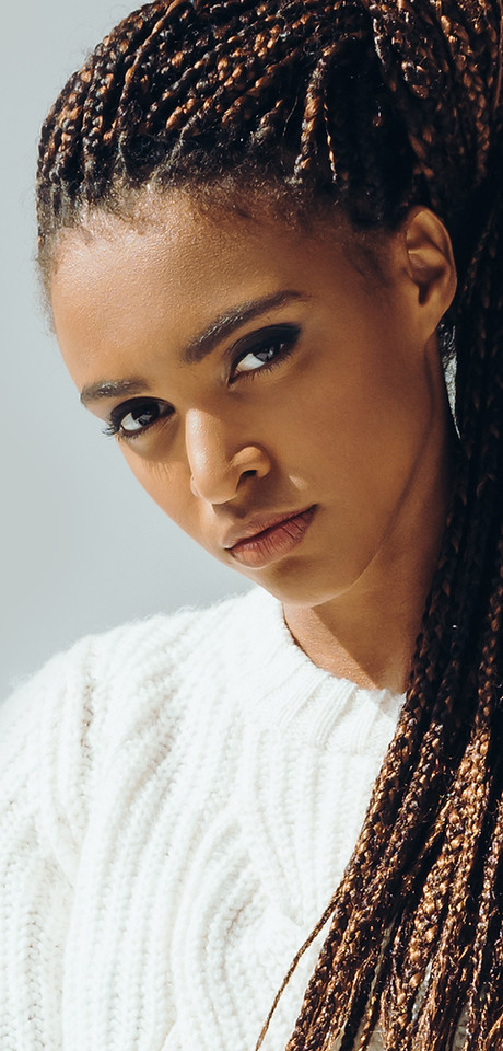 Girl with Micro Braids