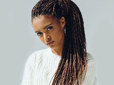 Girl with Micro Braids